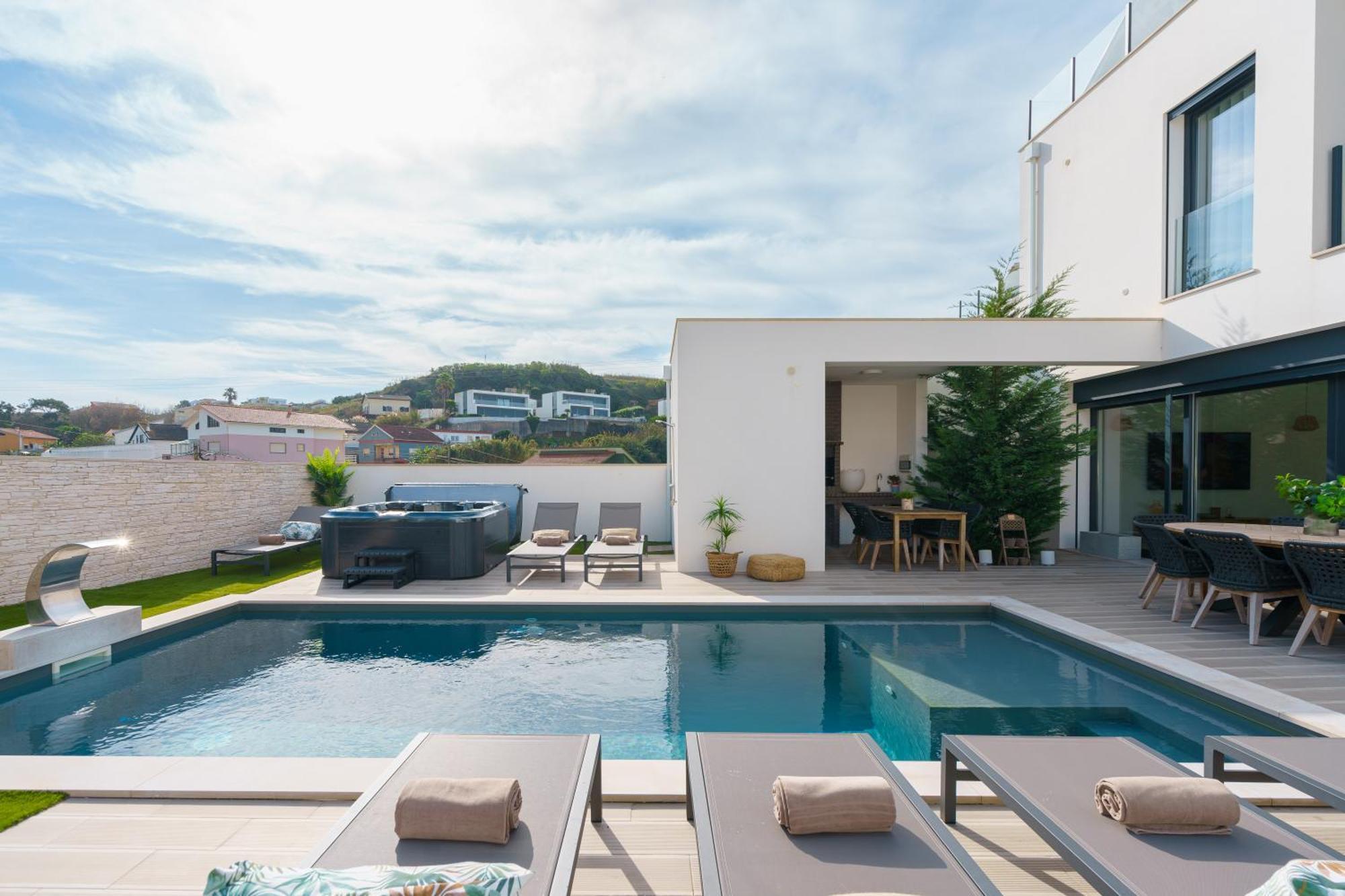 Paradise Villa, Luxury Villa Near The Beach Ribamar  Exterior foto